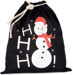 Snawman Christmas Bag - Black