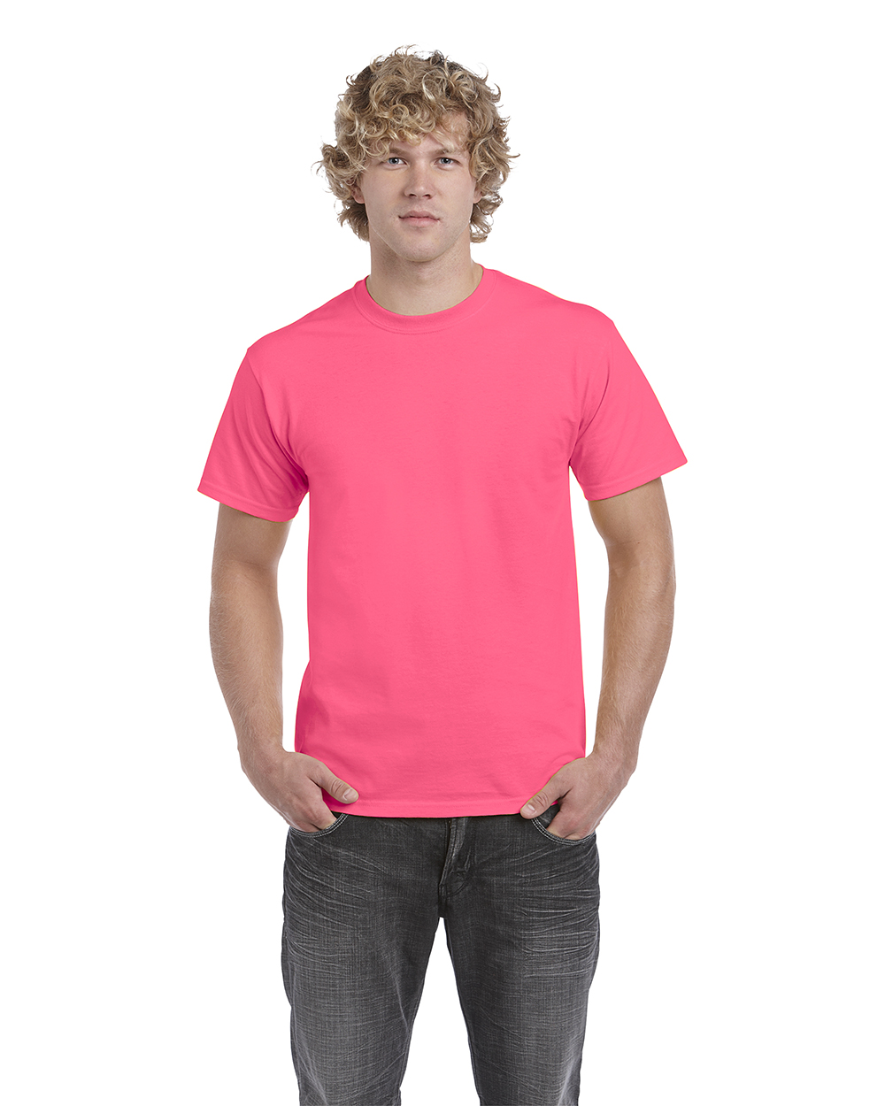 Gildan 5000 Safety Pink