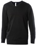 KARIBAN Mens V-neck Black
