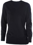 KARIBAN Ladies V-neck Black