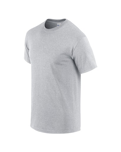 Gildan Classic Uomo, T-shirt 100% Cotone, Sport Grigio/Arancione, Taglia Small