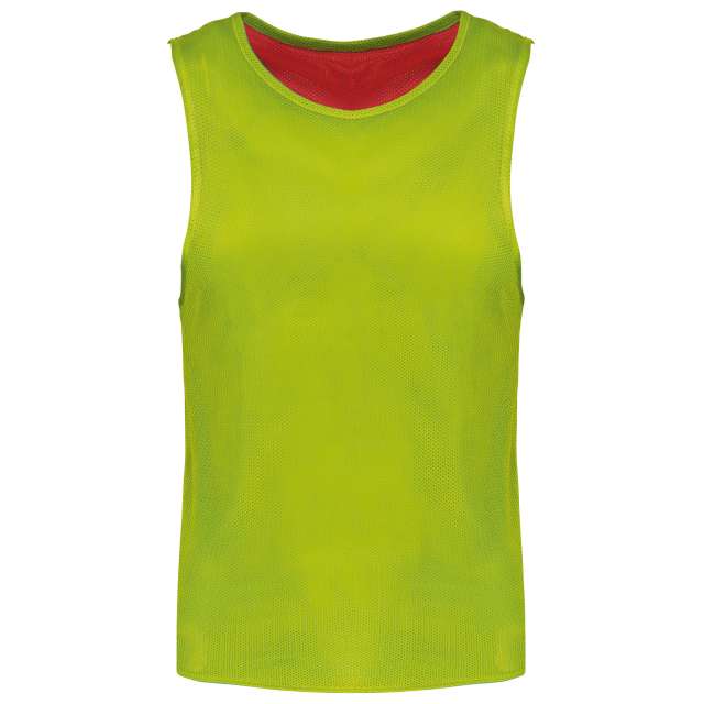 Proact 042 All Sports Reversible Bib Sporty Red/ Fluorescent Green